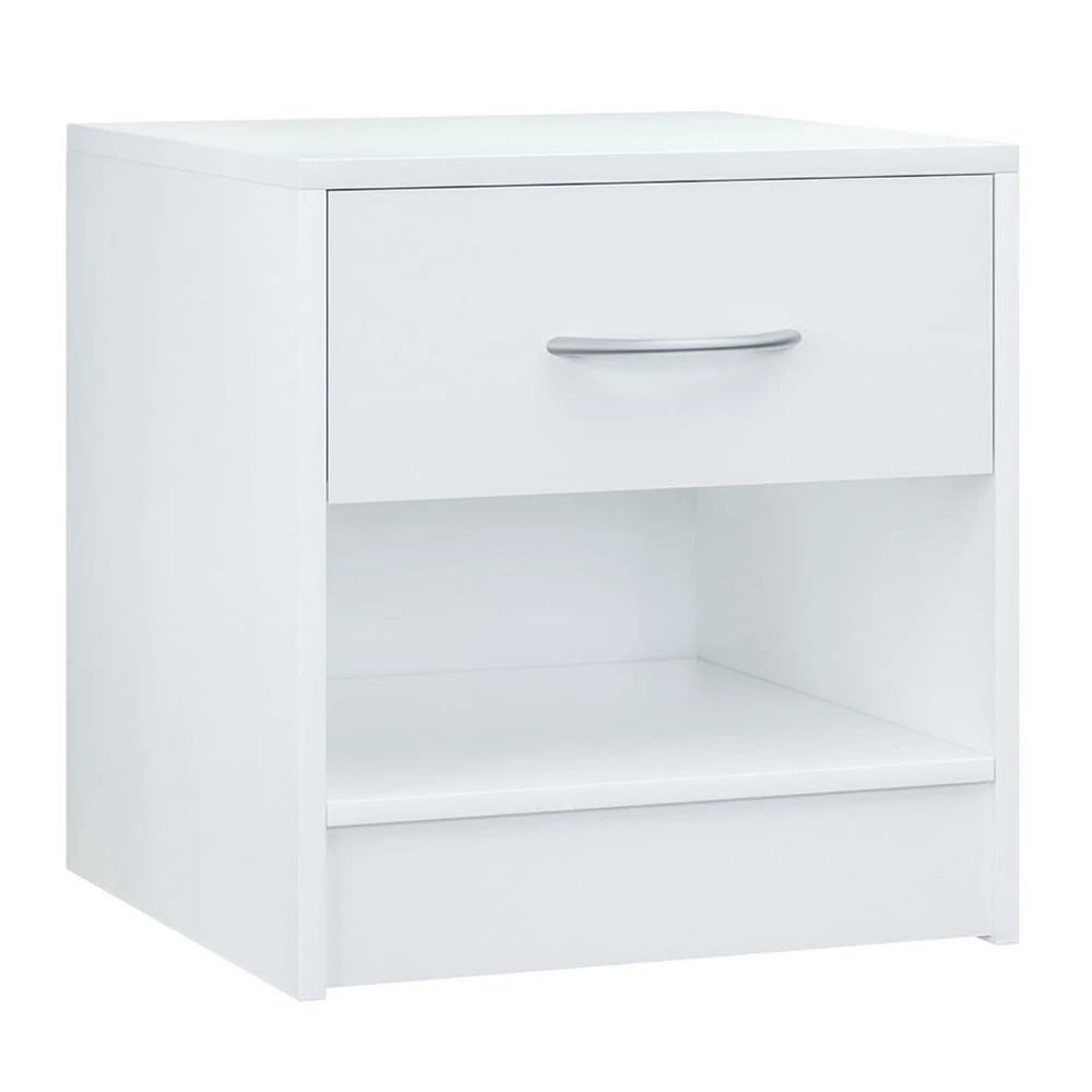 Casaria Nachttisch Kiel, 41x39x28cm, Holz, Schublade, Weiß
