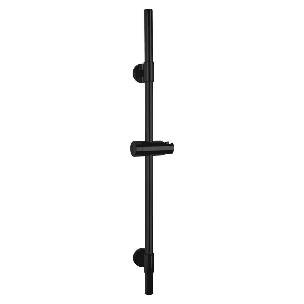 WENKO Duschstange Basic, Schwarz, Edelstahl, 66 cm